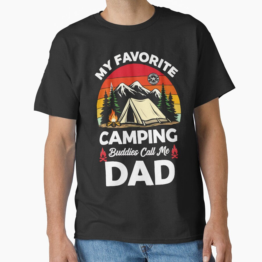 My Favorite Camping Buddies Call Me Dad - Retro Camper Art by BendyBeasts