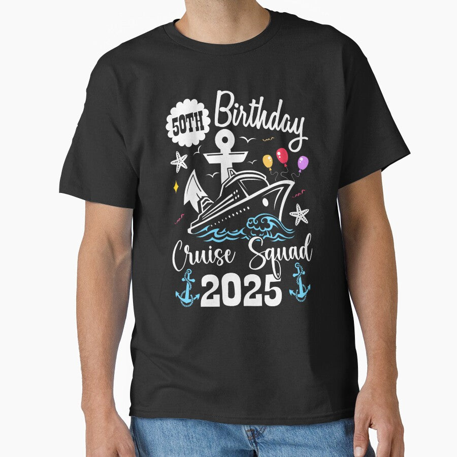 50Th Birthday Cruise Squad 2025 Matching Family Vacation by TysonLangosh