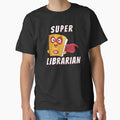 Super Librarian with Mask (White Text) - Book Lovers with Superhero Cape by CaitU