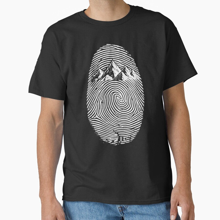 Nature Is in My DNA – Mountain Fingerprint Design by Gabe1983
