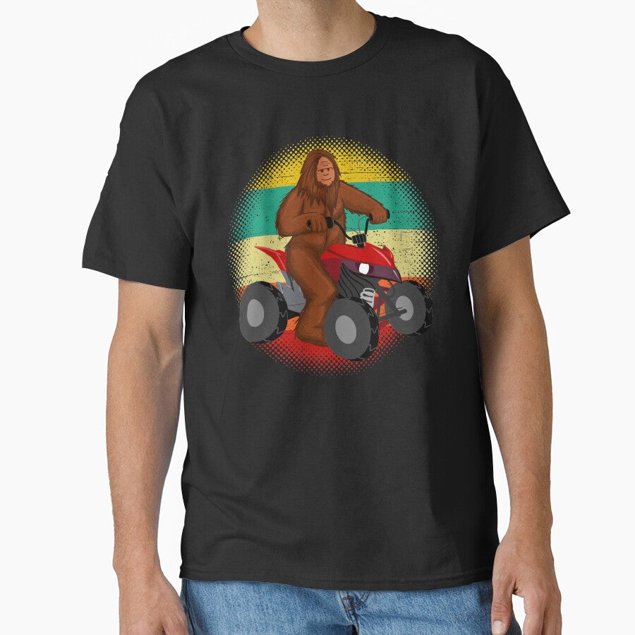 Bigfoot ATV 4x4 Retro Sunset Distressed by tpixx