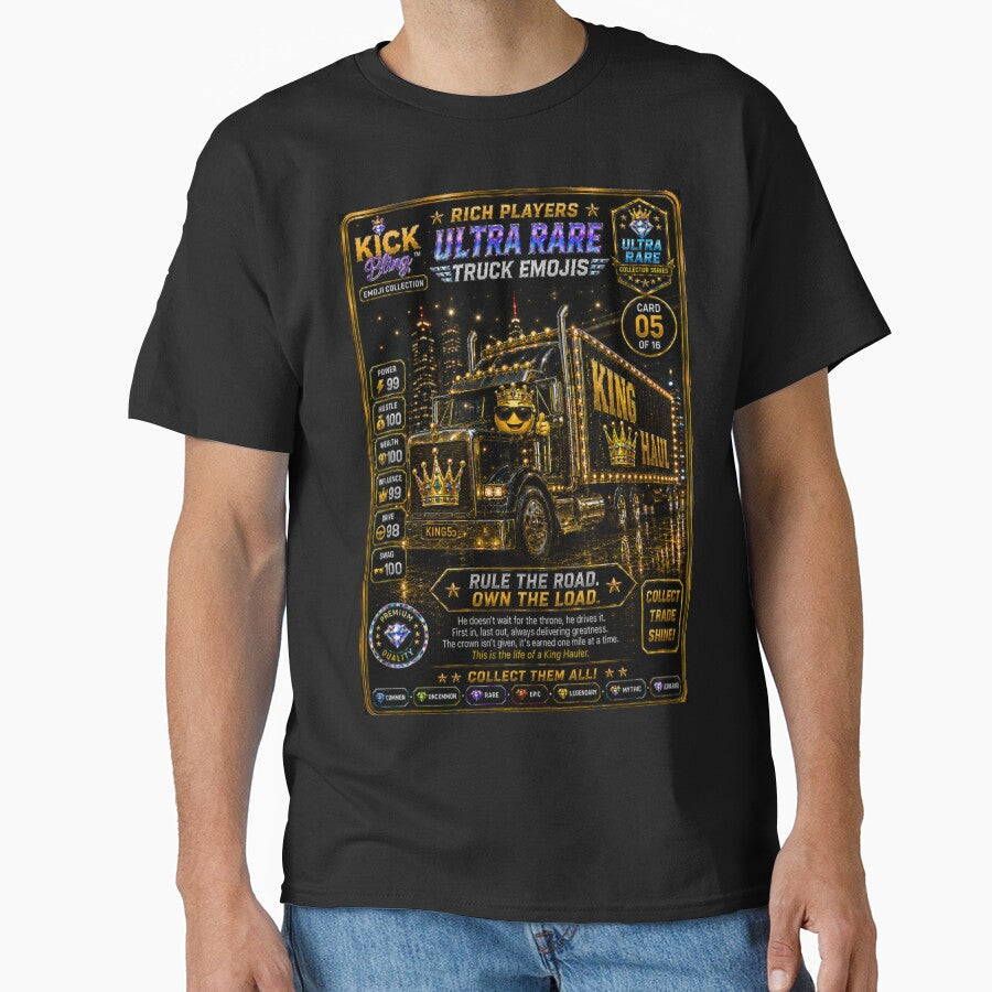 Kick Bling Emojis Collection  King Haul #5 Trading Card T-Shirt by Accessgrantedco