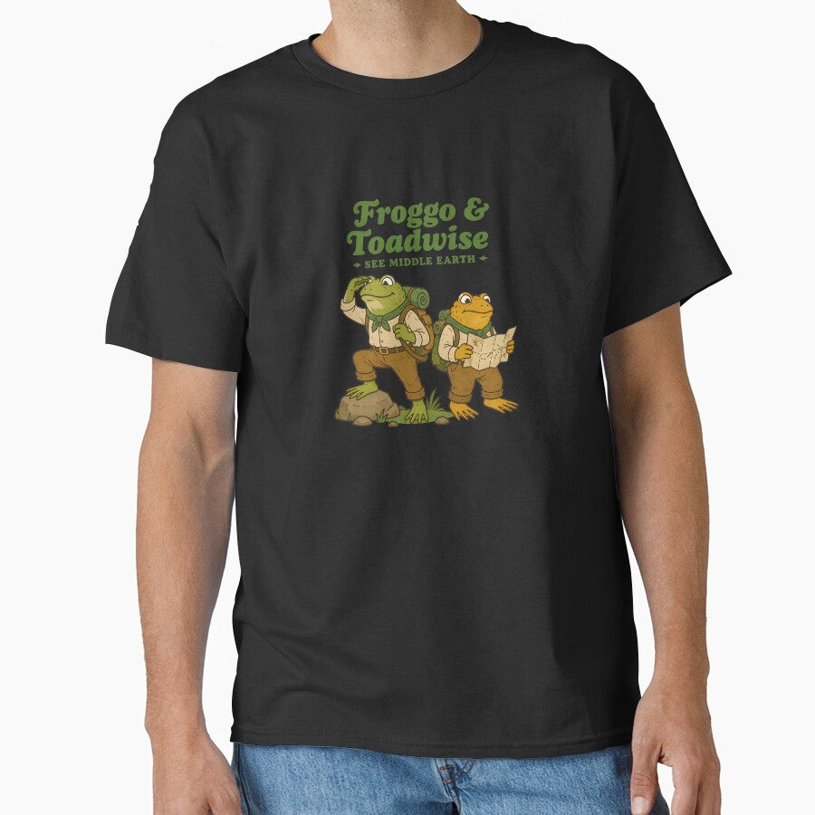 Froggo & Toadwise Adventure Funny Frog Hiking Vintage Cartoon by BuncoHearas