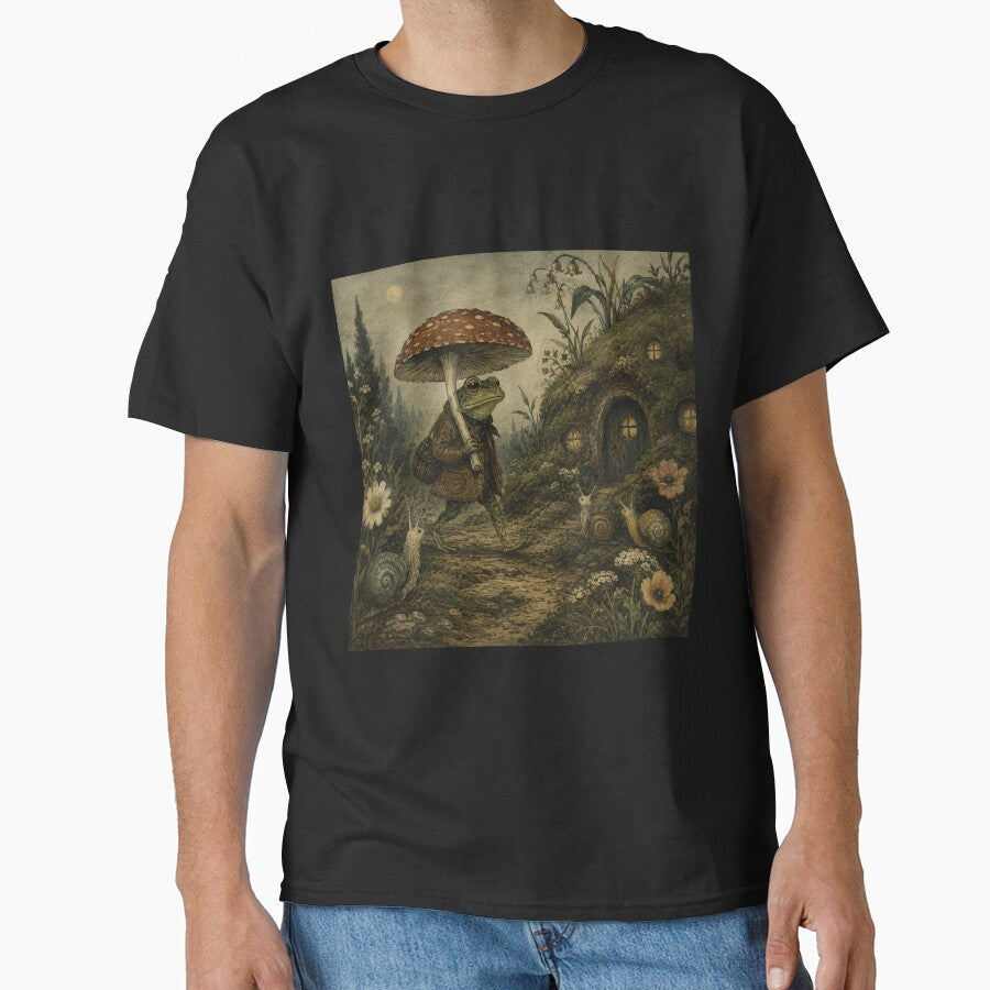 Mushroom Umbrella - Cottage Woodland Frog by bapupa