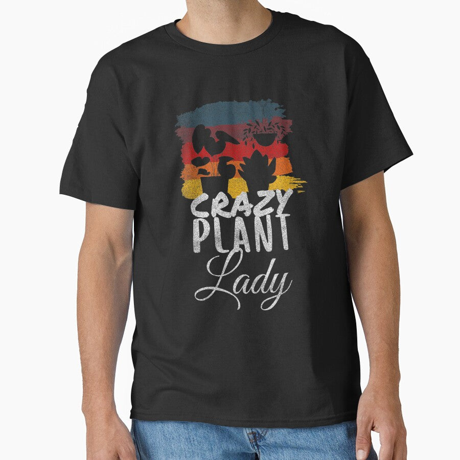 Crazy Plant Lady Womens Succulent Lover Vintage Gardener Gardening Garden Gifts by WichitaClothing