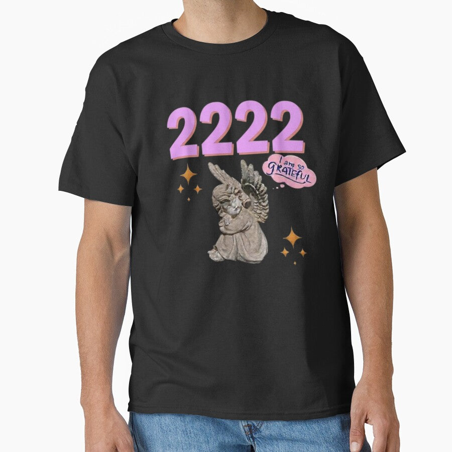2222 Angel Number Design | Aesthetic | Manifest | Manifestation | Grateful | Angels | Spiritual | Gratitude Journals | Pink |  tshirts, mugs, stickers, posters by TeenLake