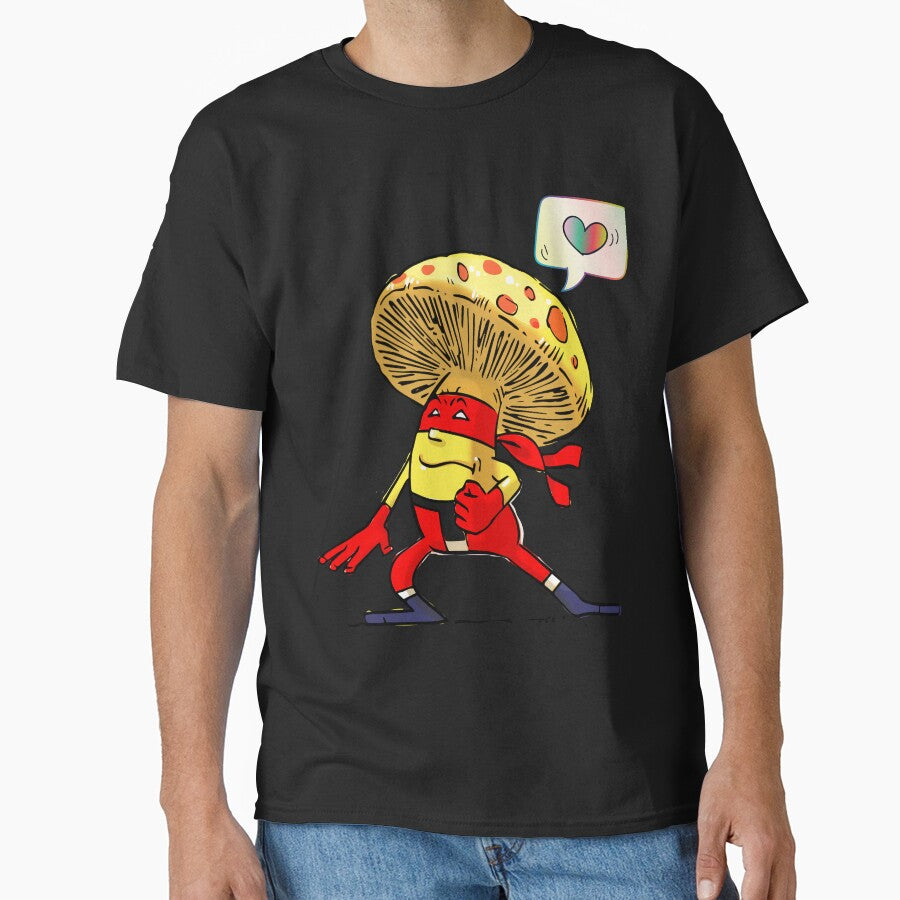 Mushroom Ninja Heart Vegetarian Vegan Vegetables Foodietoon by ProjectX23