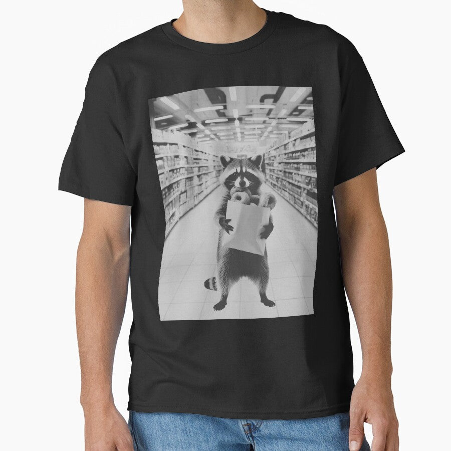 Raccoon Thief with Donuts Bag Inside Supermarket by MagicPixelArts
