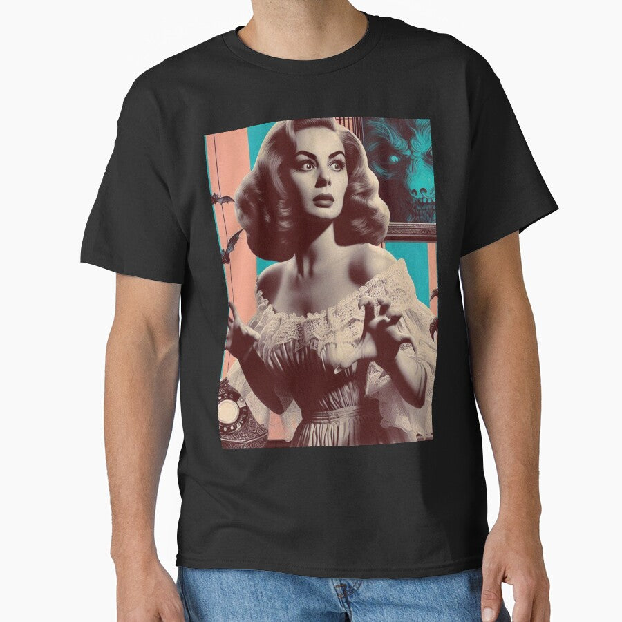 Vintage Horror Woman Collage by PulpVintage