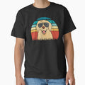 Retro Sunset Cool Golden Retriever by Golden Turtle Studio