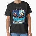 Christmas Vintage Santa Claus with the sleigh and the reindeer Night,Christmas Santa Claus,christmas retro,Christmas Vintage by Expressions-Sel