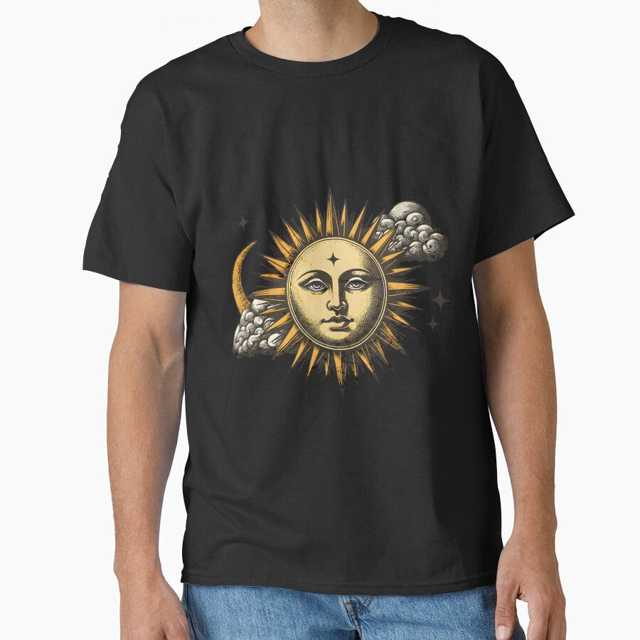 Celestial Dreamer Vintage Sun And Moon Cosmic Art by qobwyihvrj29