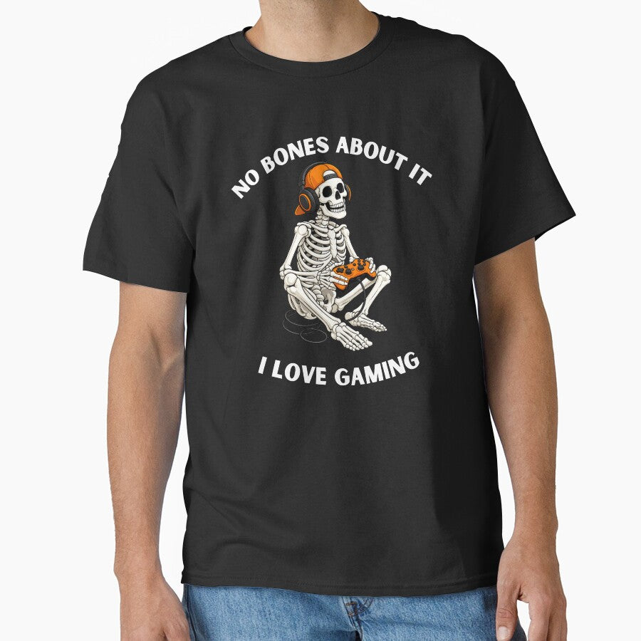 Skeleton Playing Games, Funny Halloween Skeleton Shirt by MalwasBasket