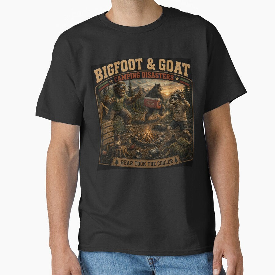 Bigfoot And Goat Bear Took The Cooler Funny Camping Disaster by NicheBloom