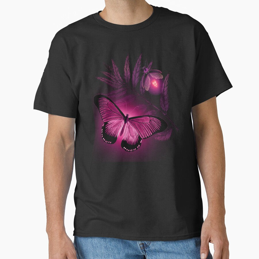Autumn firefly and moth pink by BlueMothShop