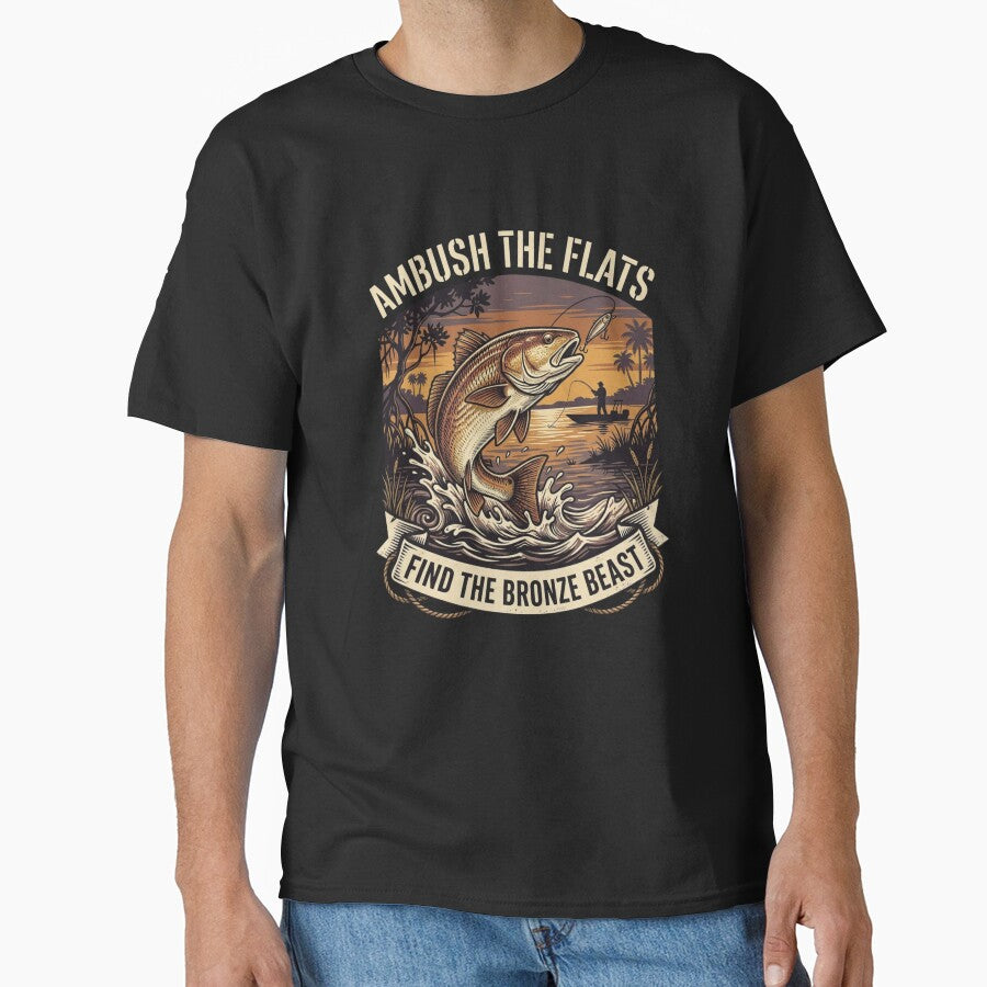 Ambush the Flats Find the Bronze Beast Vintage Fishing by Oddasshop
