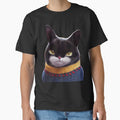 black cat wearing sweatshirt-cute black cat by hassendz