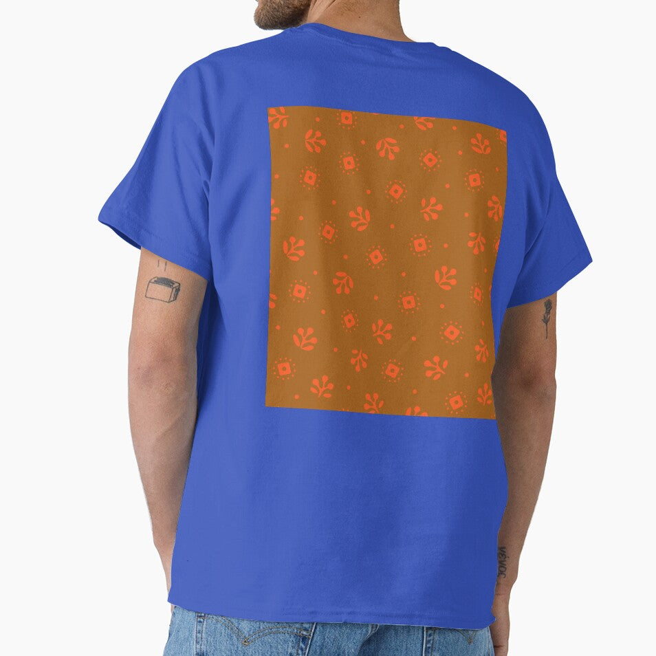 Vintage 30's Feedsack Floral in Caramel Brown + Orange by YesterdayColl