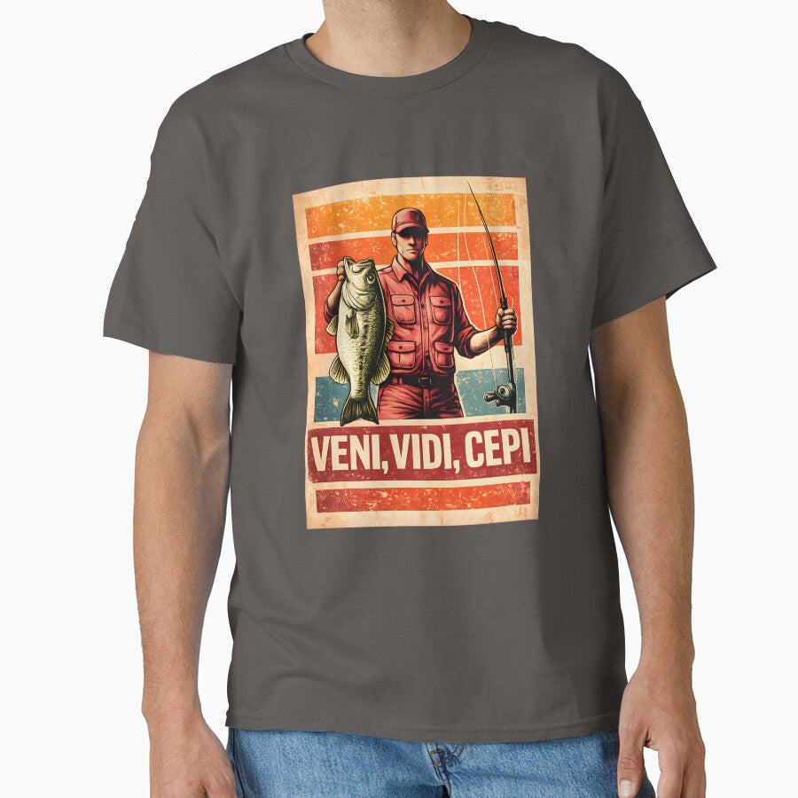 Veni Vidi Cepi – Latin Fishing Retro Design by SVALANART