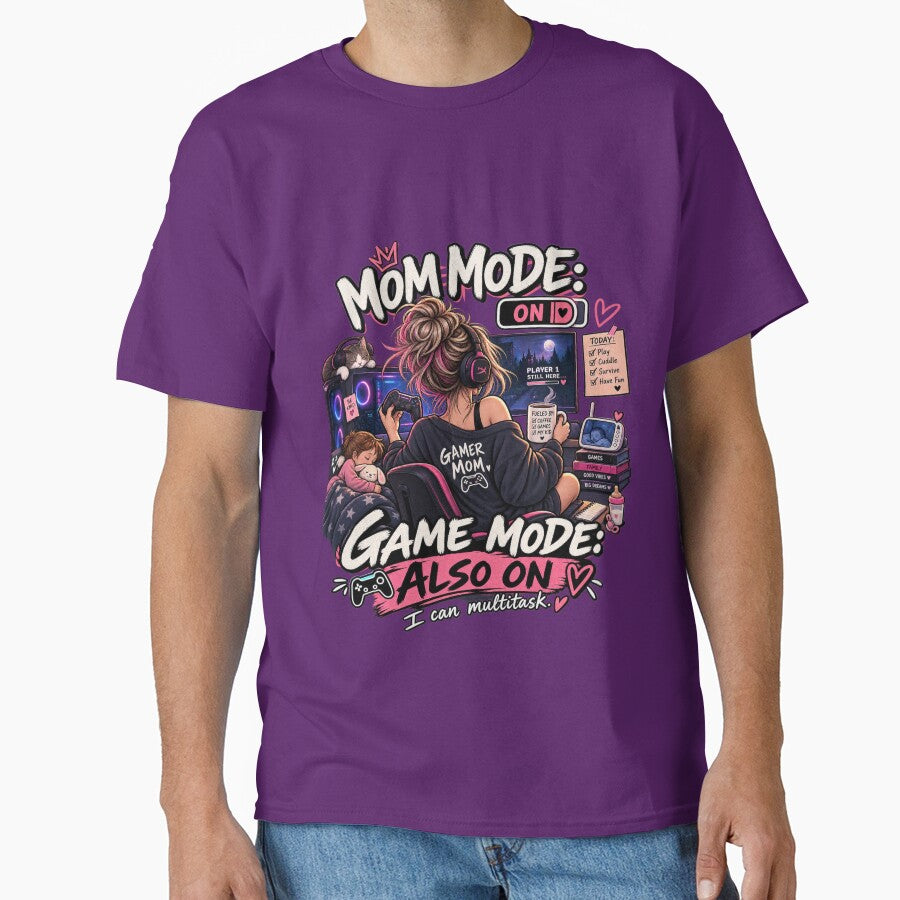 Mom Mode On Game Mode Also On – Funny Gamer Mom Design by Lumvero