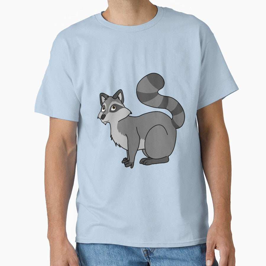 Silver Raccoon with Striped Tail by Grifynne