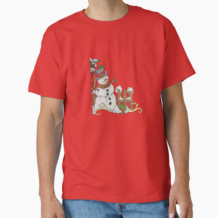 Garden Snowman Embroidery Design by Cre8iveSkill