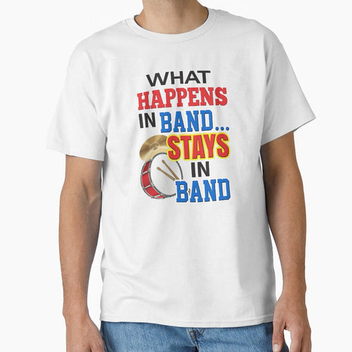 'What Happens In Band…Stays In Band' (White) by The Button Gal