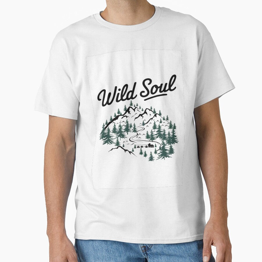 Wild Soul Mountain T-Shirt for Hikers by Link Hub