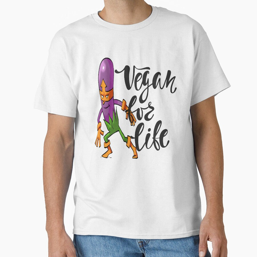 Vegan for Life Purple Eggplant Foodietoon Superhero Aubergine Brinjal by ProjectX23