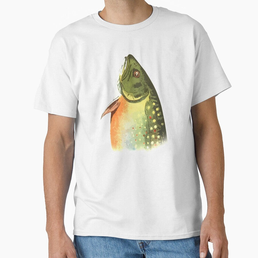 Fly fishing trout fisherman, fly fishing lovers gift by Space Art