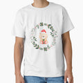 Cute Christmas Cat with Gift Wreath by JSMidnightCreations