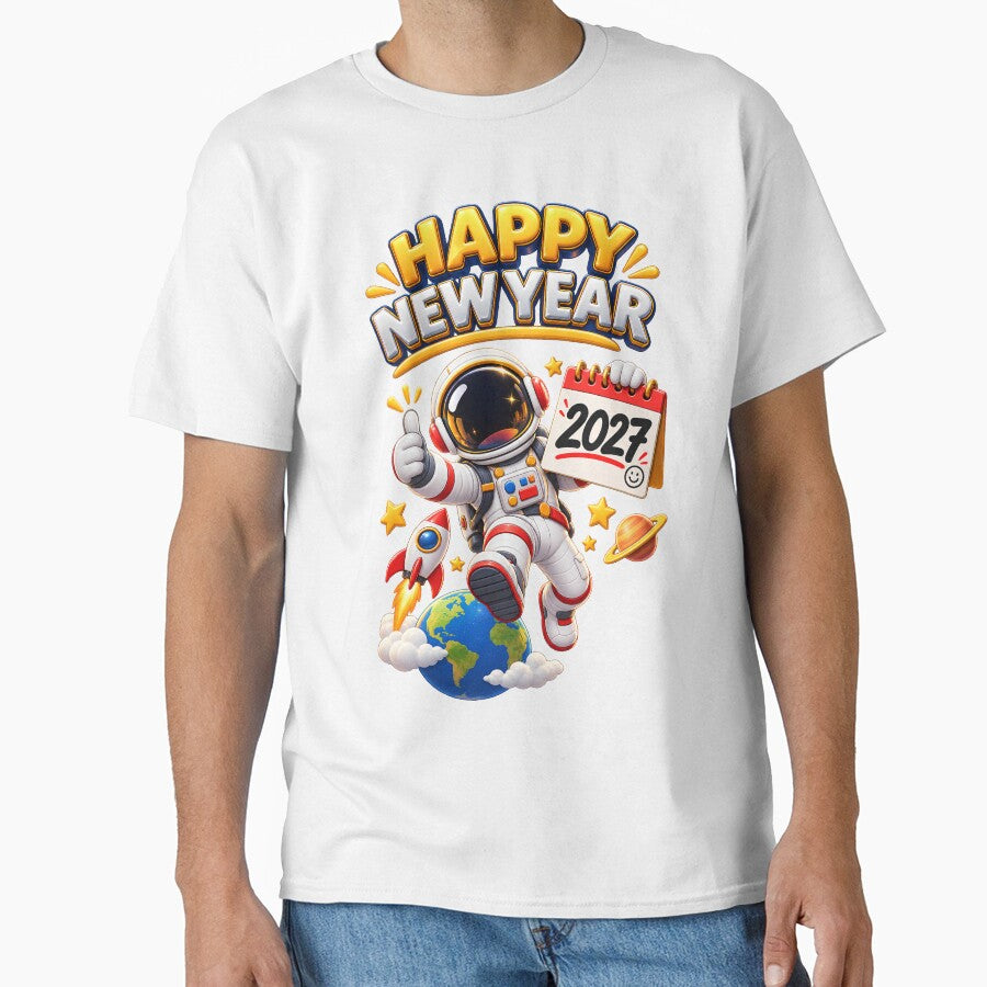Happy New Year 2027 Cute Space Astronaut by M.Store