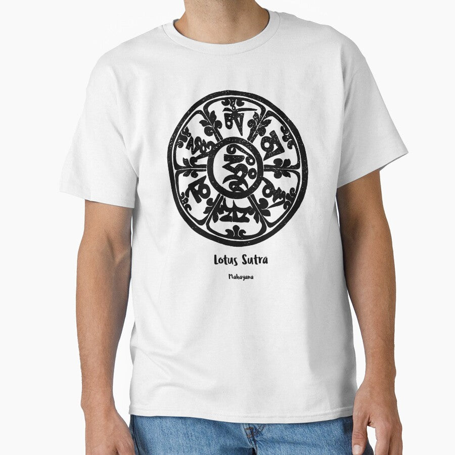 Lotus Sutra Black Print - Tibetan Mandala by Loving Nature Gifts