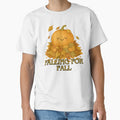 Falling for Fall – Cute Pumpkin in Autumn Leaves | Cozy Fall Illustration by FusionTeeDesign