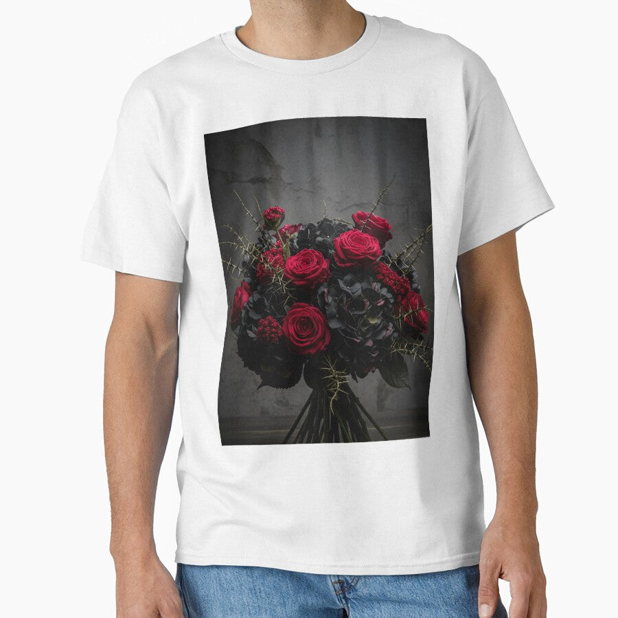 Moody Gothic Red Roses & Black Lilies | Dark Floral Aesthetic Gift by Simple_Lines2025