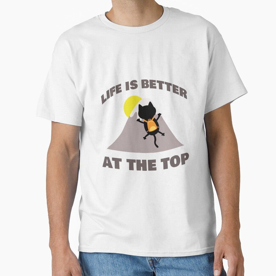 Life Is Better at the Top - Cat Hiking / Mountain Adventure by fishdesigns
