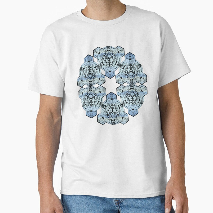 Mountain Range Cube Mandala Star by createVisions