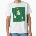 Green Christmas Snowman Pattern by photossmirnov