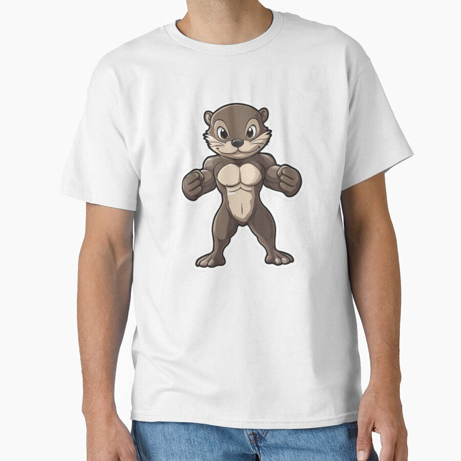 Muscle Cartoon Otter by NicolasGlowArt