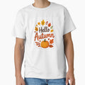 Hello Autumn Cute Pumpkin & Fall Leaves Sticker – Cozy Fall Vibes by LearnFunStore