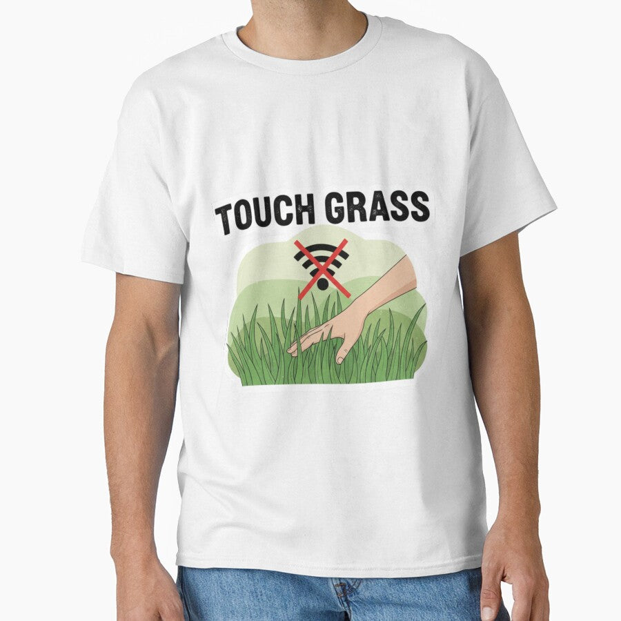 Touch Grass Sticker - Internet Humor Chronically Online Joke Gen Z Meme Terminally Online by RealVibeVault