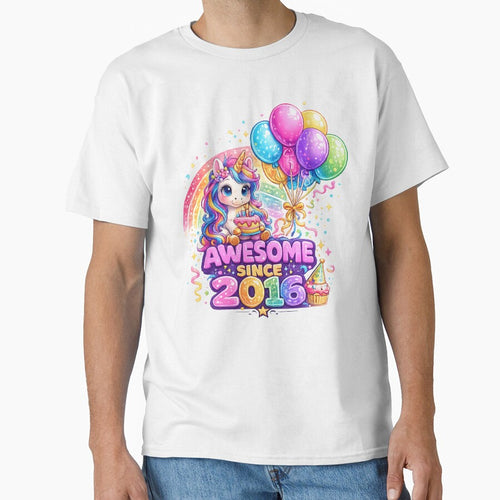 10 Years Old Awesome Since 2016 Unicorn 10th Birthday by QuiteOrbit