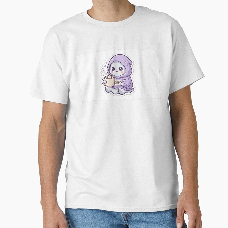 Cute Ghost Drinking Cocoa Sticker by Ghostshop13