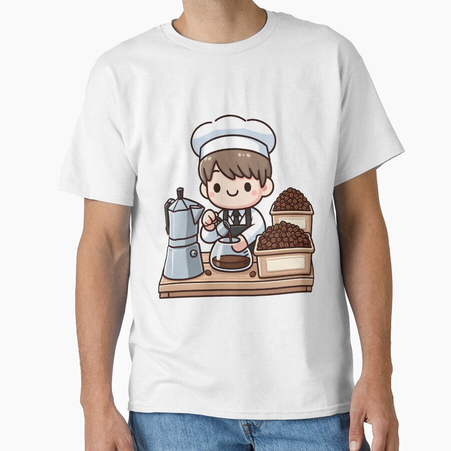 Kawaii Barista With A Coffee Pot Hat by CanvasCutie