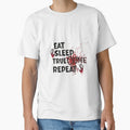 Eat Sleep True Crime Repeat Classic T-Shirt by AdOmar