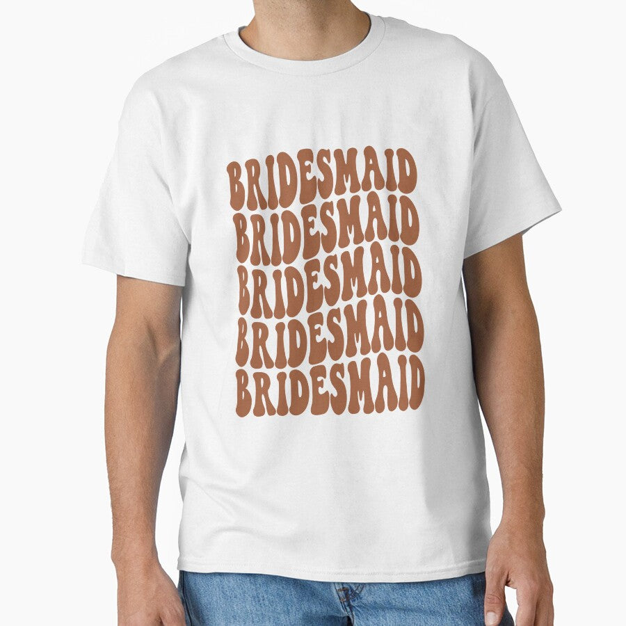 Bridesmaid Terracotta Retro Graphic Bridal Party Gifts for Bachelorette Party by mysticblvd
