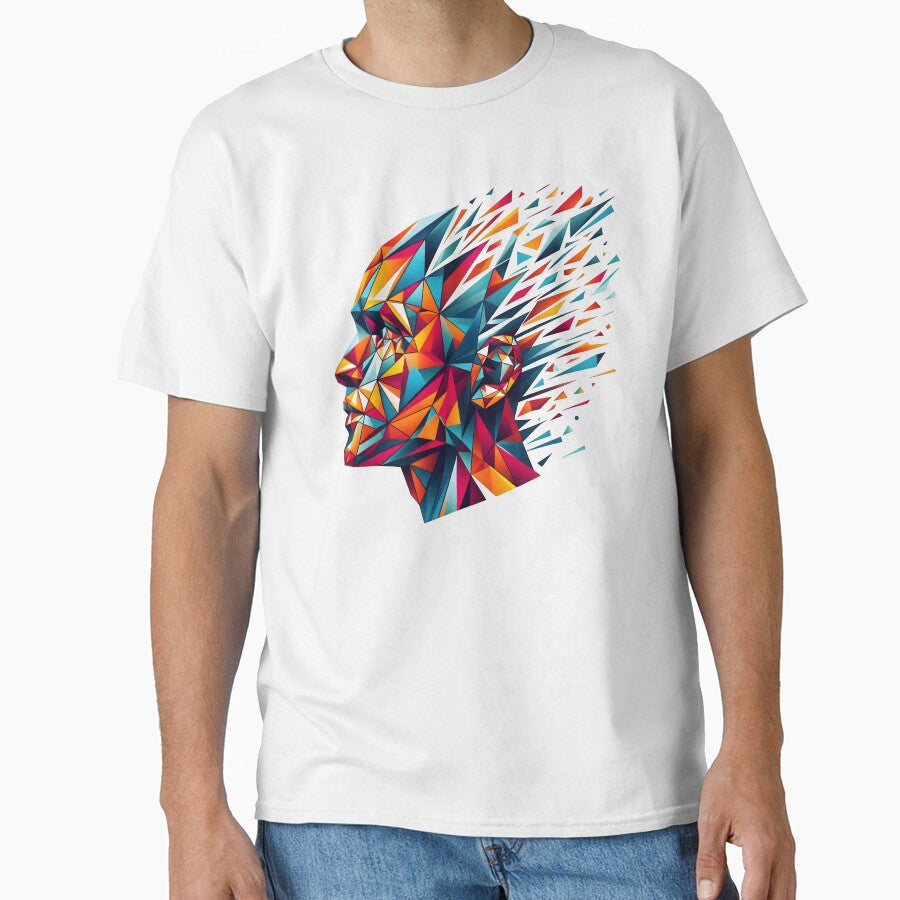 geometry, abstract face, portrait, man, face by TrueArtVibes