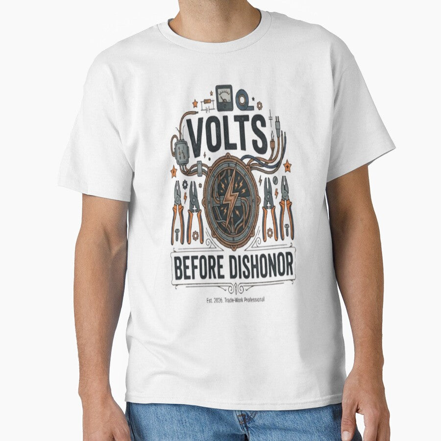 Volts Before Dishonor Funny Electrician Trade Worker Gift by ArtsyElegance4U ⭐⭐⭐⭐⭐