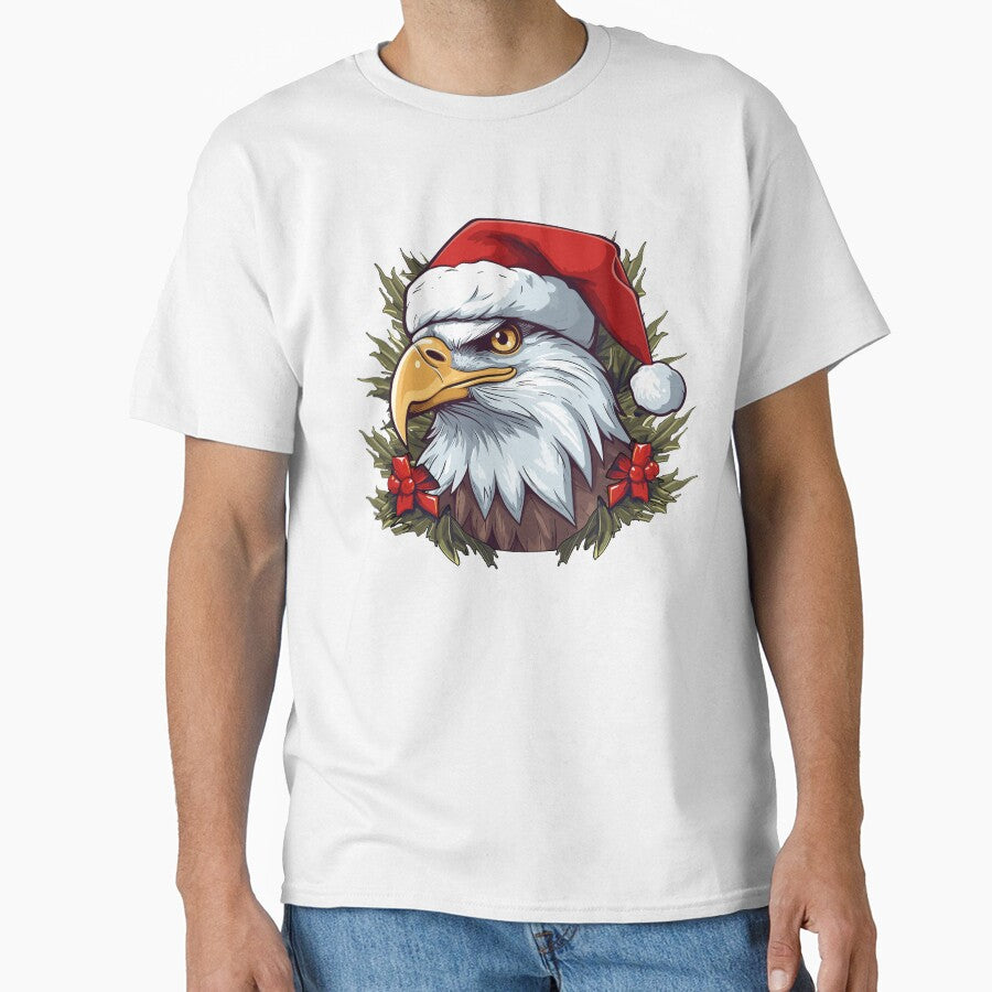 Adorable Christmas Eagle donning a Santa Claus hat by MOA-trends