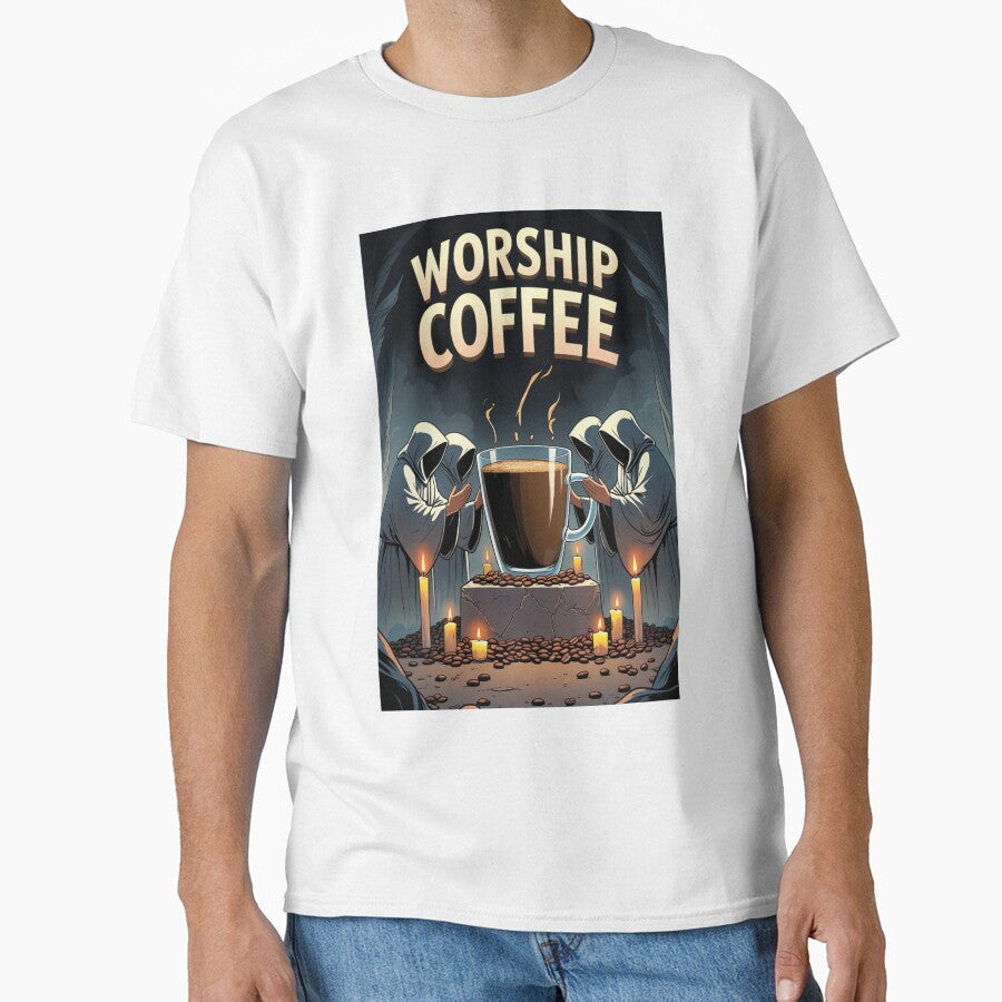 Worship Coffee – Funny Cult Coffee Lover Design by ArtistasSHOPS